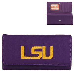New LSU Tigers Purple with Team Logo Debbie Fabric Wallet, NCAA